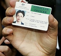 Chen Younglin Consular Identity Defector Card